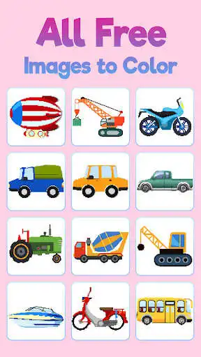 Play Vehicles Pixel Color by Number  and enjoy Vehicles Pixel Color by Number with UptoPlay