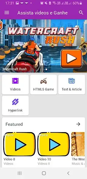 Play Veja Videos e Ganhe Recompensa as an online game Veja Videos e Ganhe Recompensa with UptoPlay