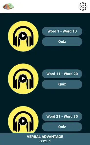 Play APK Verbal Advantage - Level 5  and enjoy Verbal Advantage - Level 5 with UptoPlay x.kelynle.studio.verbal_advantage_level_5