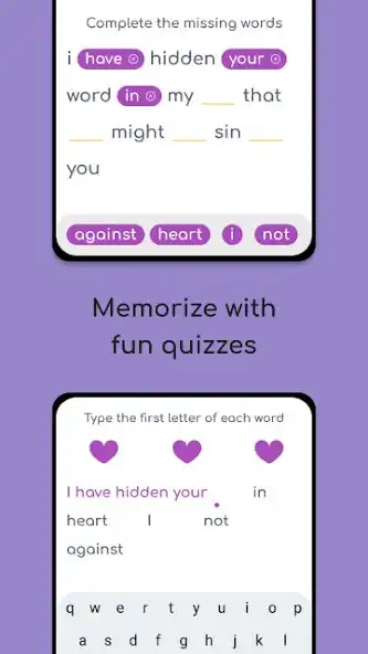 Play Verse In My Heart - Memorize Bible Verses as an online game Verse In My Heart - Memorize Bible Verses with UptoPlay