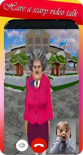 Play video call from scary teacher, and chat prank as an online game video call from scary teacher, and chat prank with UptoPlay