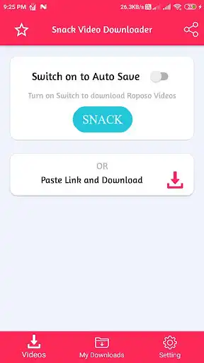 Play Video Downloader For Snack as an online game Video Downloader For Snack with UptoPlay