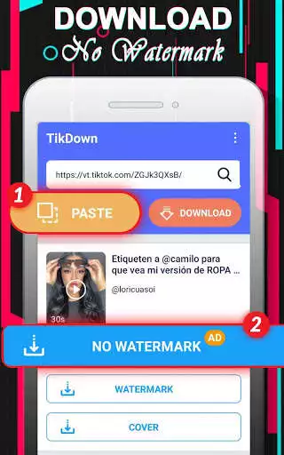 Play Video downloader - TikTok No Watermark - TikDown as an online game Video downloader - TikTok No Watermark - TikDown with UptoPlay