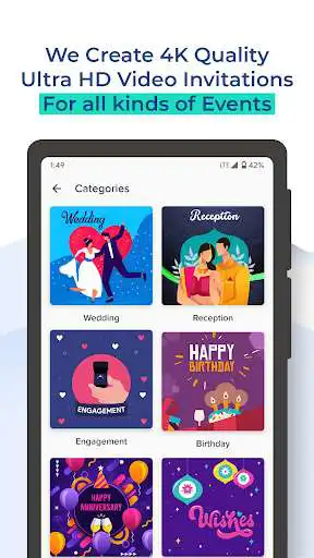 Play Video Invitation Maker App as an online game Video Invitation Maker App with UptoPlay