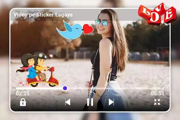 Play Video Pe Sticker Lagaye