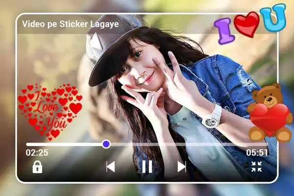 Play Video Pe Sticker Lagaye