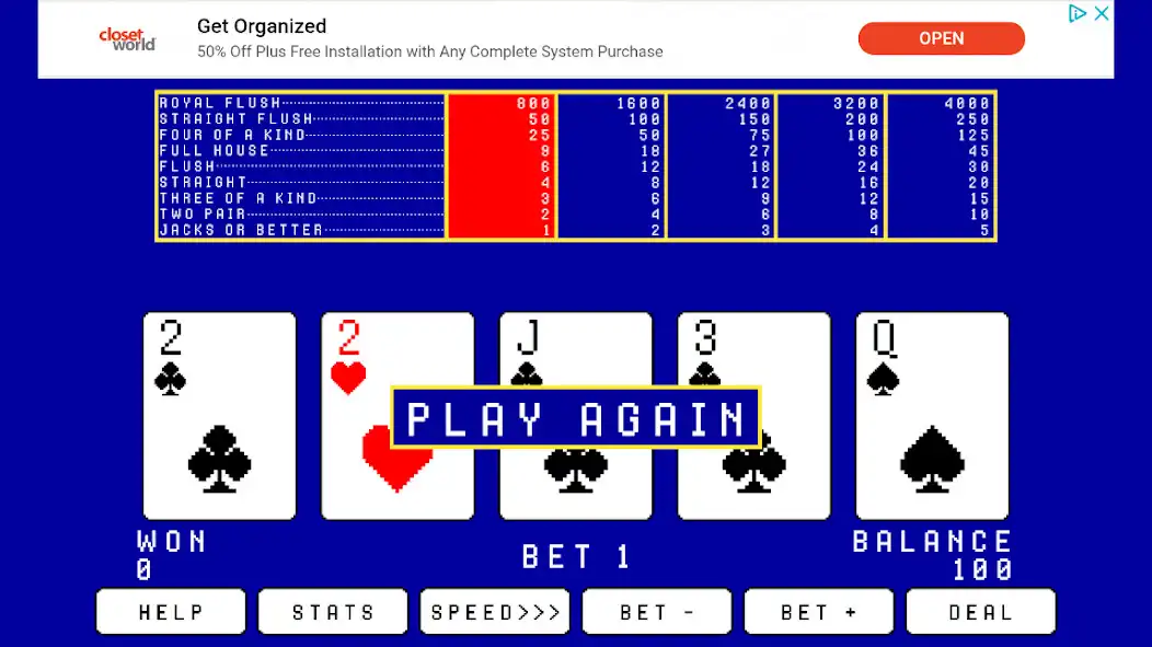 Play Video Poker - Jacks or Better  and enjoy Video Poker - Jacks or Better with UptoPlay