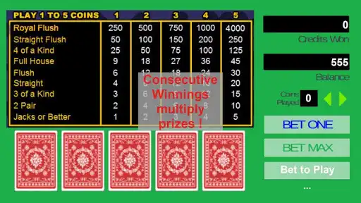 Play Video Poker - Multiplier as an online game Video Poker - Multiplier with UptoPlay