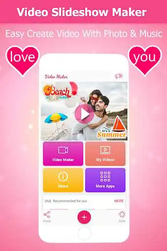 Play Video Slideshow Maker - Love Video Maker 360  and enjoy Video Slideshow Maker - Love Video Maker 360 with UptoPlay