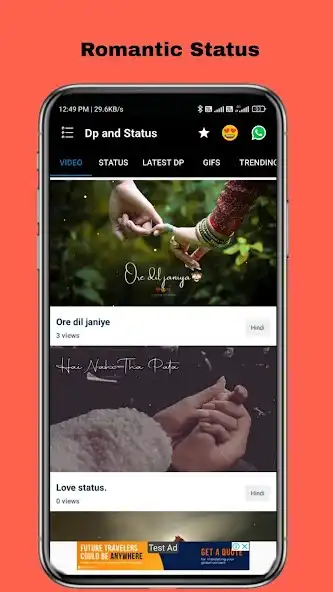 Play Video Status  - Love Status as an online game Video Status  - Love Status with UptoPlay