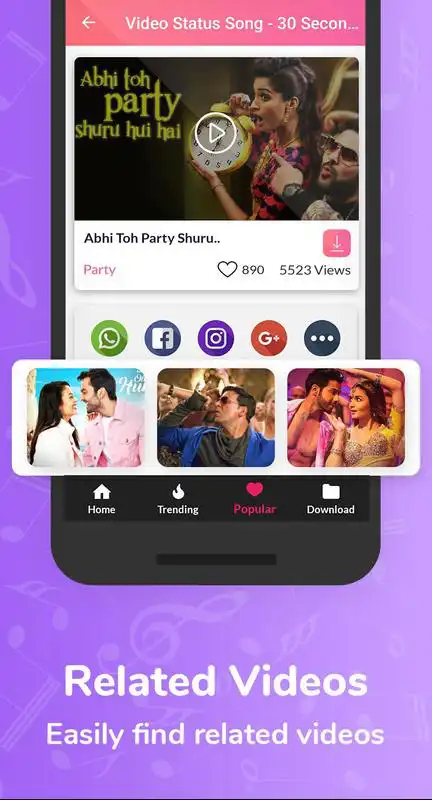 Play Video Status Song - 30 Seconds Status Video