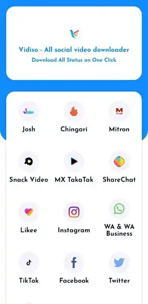 Play VIDISO-All Social Status Saver  and enjoy VIDISO-All Social Status Saver with UptoPlay