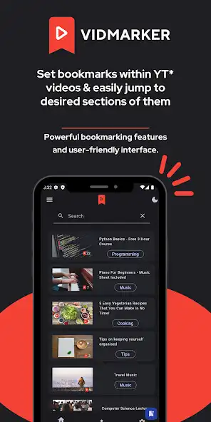 Play VidMarker: Video Bookmarking  and enjoy VidMarker: Video Bookmarking with UptoPlay