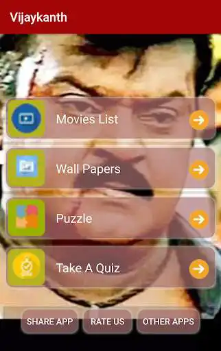 Play Vijayakanth Movies List, Wallpapers, puzzle, quiz  and enjoy Vijayakanth Movies List, Wallpapers, puzzle, quiz with UptoPlay