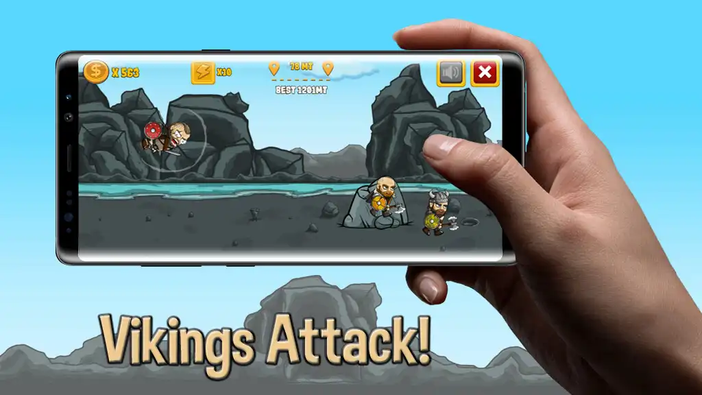 Play Vikings Attack! as an online game Vikings Attack! with UptoPlay