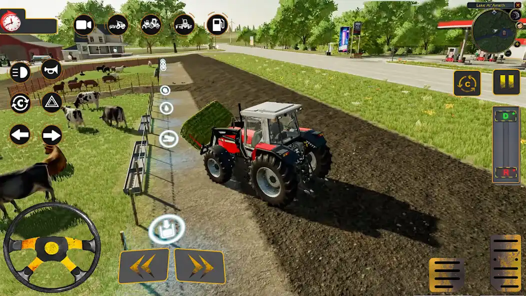 Play Village Farm Tractor Game Sim as an online game Village Farm Tractor Game Sim with UptoPlay