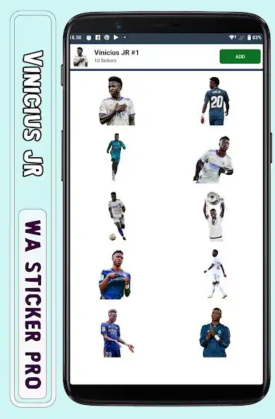 Play Vinicius JR - WA Sticker Pro as an online game Vinicius JR - WA Sticker Pro with UptoPlay