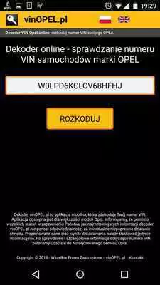 Play VIN OPEL DECODER