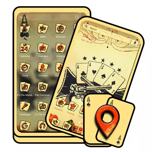 Play Vintage Cards Launcher Theme APK