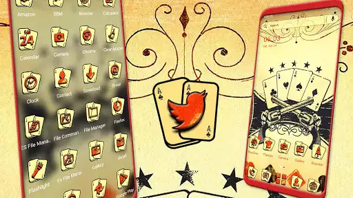 Play Vintage Cards Launcher Theme  and enjoy Vintage Cards Launcher Theme with UptoPlay