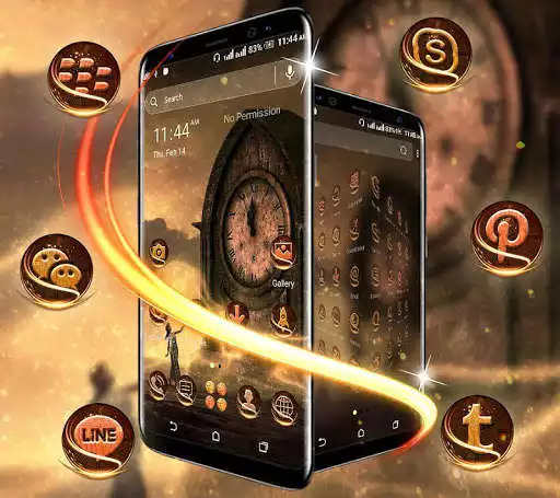 Play Vintage Clock Launcher Theme as an online game Vintage Clock Launcher Theme with UptoPlay