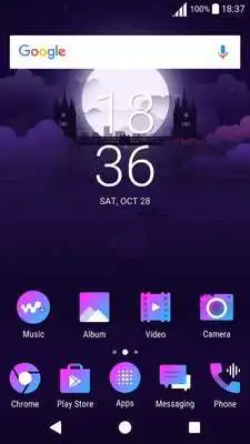 Play Violet Night Xperia Theme