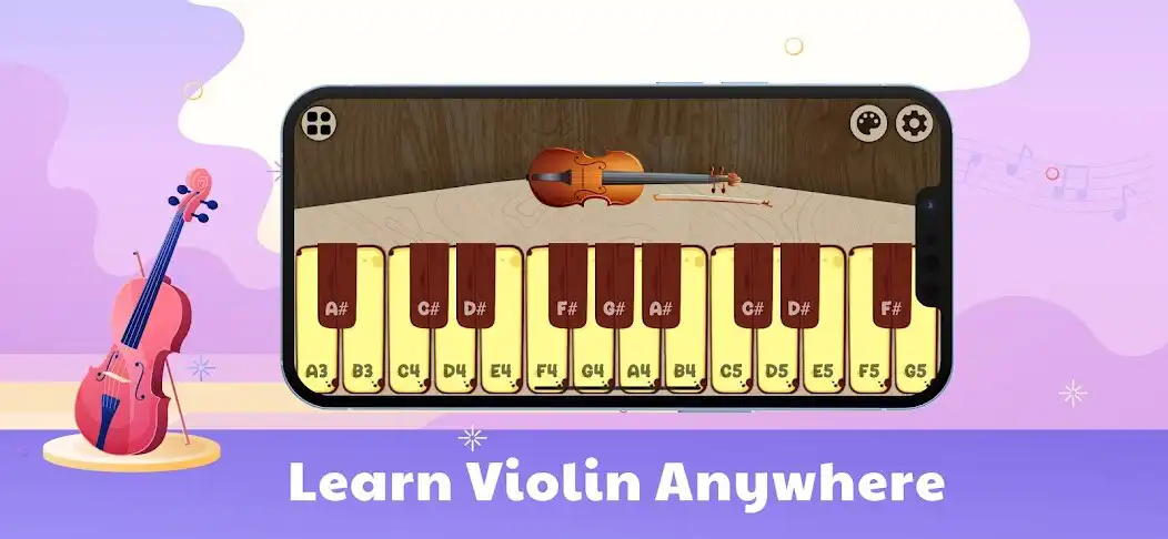 Play Violin Notes Pro as an online game Violin Notes Pro with UptoPlay