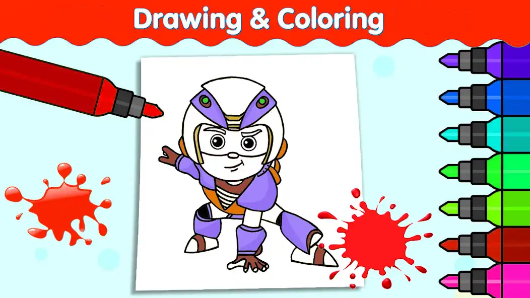 Play Vir the boy Coloring Robot as an online game Vir the boy Coloring Robot with UptoPlay