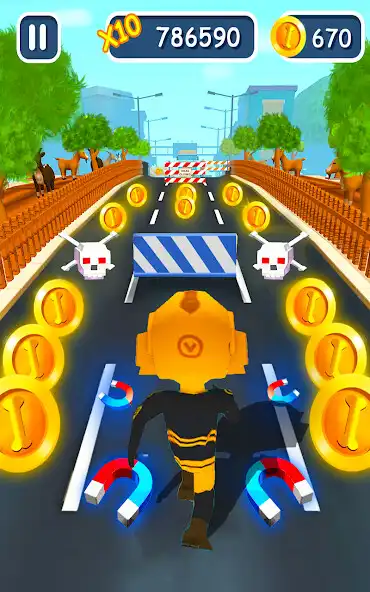 Play Vir The Robot Boy Subway Rush as an online game Vir The Robot Boy Subway Rush with UptoPlay