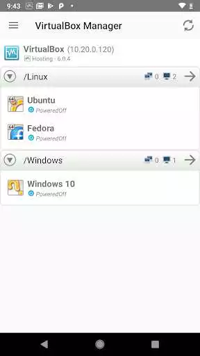 Play VirtualBox Manager