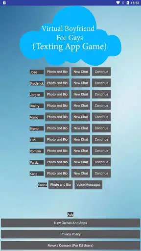 Play Virtual Boyfriend For Gays (Texting App Game)  and enjoy Virtual Boyfriend For Gays (Texting App Game) with UptoPlay