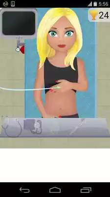 Play virtual injection game