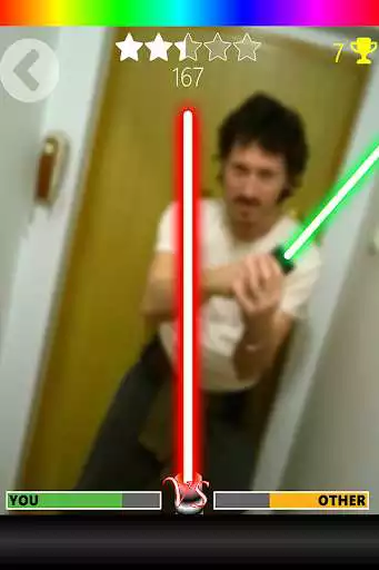 Play virtual Lightsaber