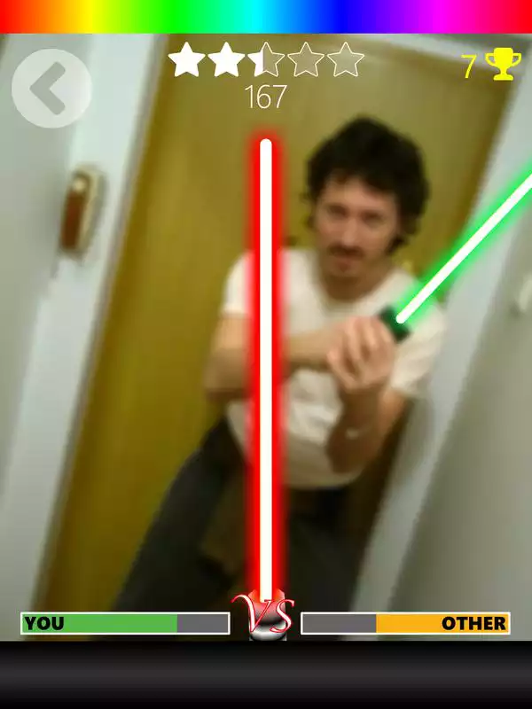 Play virtual Lightsaber
