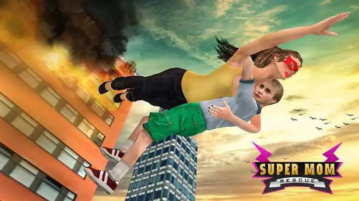 Play Virtual Mom Flying Superhero