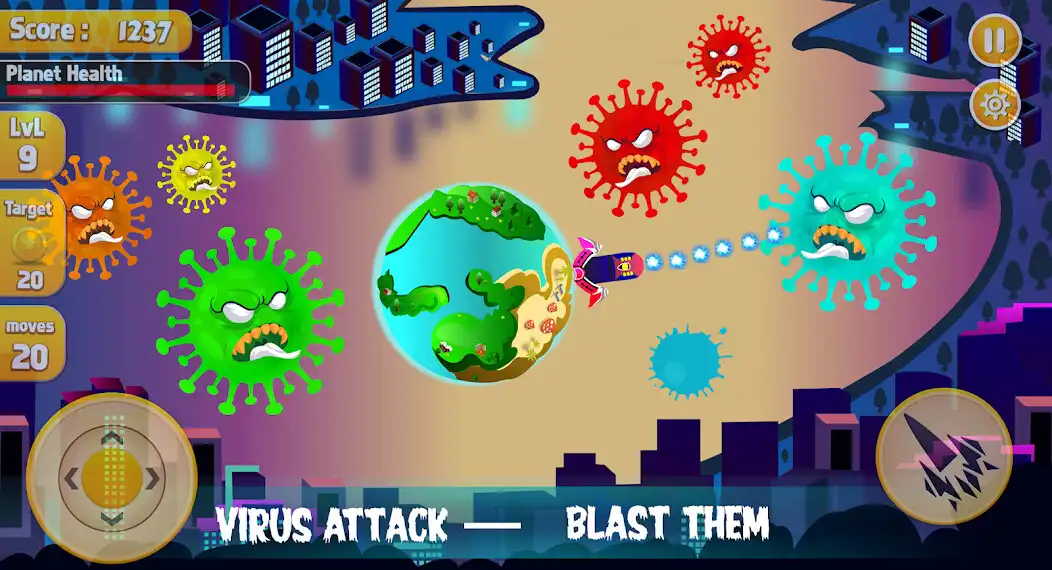 Play Virus War Shooting Game as an online game Virus War Shooting Game with UptoPlay