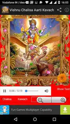 Play Vishnu Chalisa, Aarti, Kavach