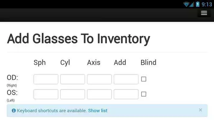 Play Vision - Glasses Inventory