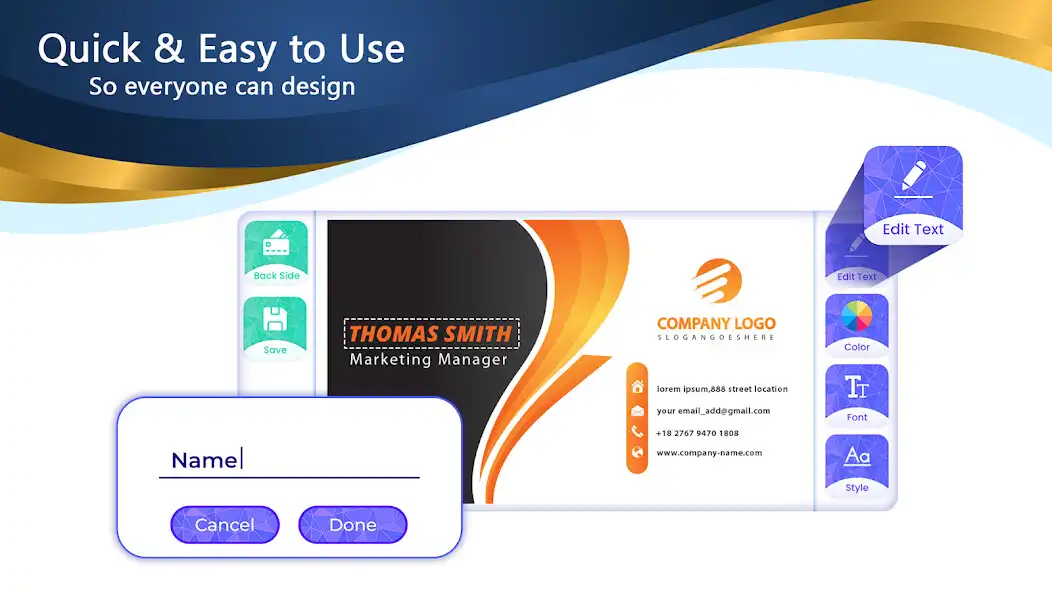Play Visiting Card Maker: Business as an online game Visiting Card Maker: Business with UptoPlay