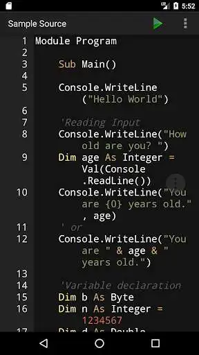 Play Visual Basic (VB.NET) Programming Compiler  and enjoy Visual Basic (VB.NET) Programming Compiler with UptoPlay