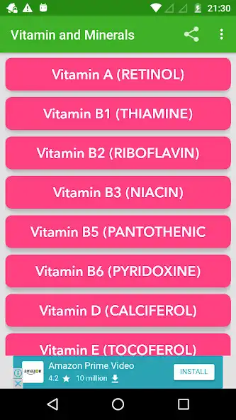 Play Vitamin and Minerals : Guide as an online game Vitamin and Minerals : Guide with UptoPlay