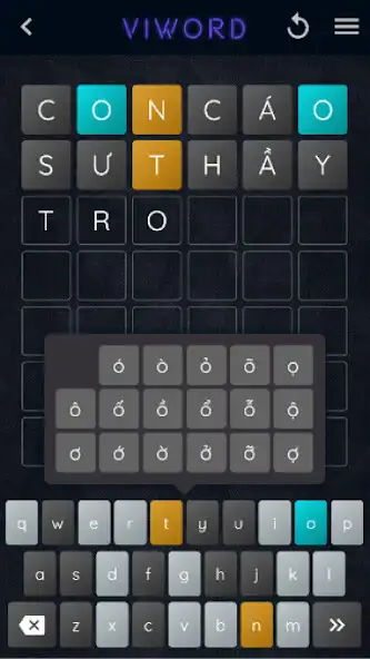 Play ViWord - Đoán chữ Tiếng Việt as an online game ViWord - Đoán chữ Tiếng Việt with UptoPlay