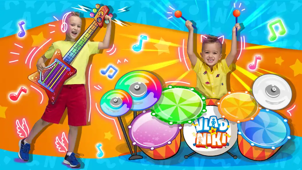 Play Vlad and Niki: Kids Piano as an online game Vlad and Niki: Kids Piano with UptoPlay