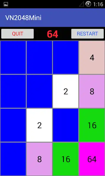 Play VN 2048 Mini as an online game VN 2048 Mini with UptoPlay