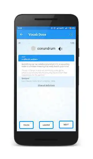 Play Vocab Dose: Vocabulary Builder as an online game Vocab Dose: Vocabulary Builder with UptoPlay