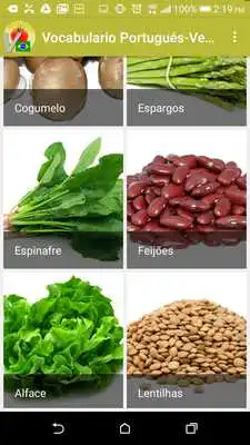 Play Vocabulary in Portuguese - Vegetables
