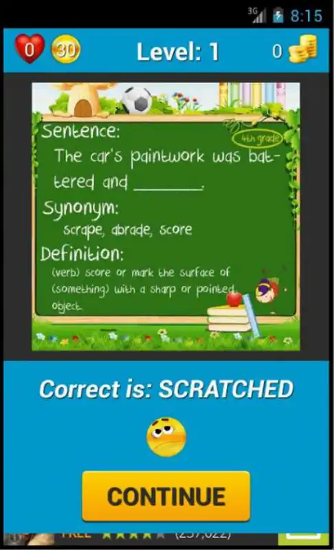 Play Vocabulary Quiz 4th Grade