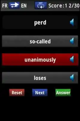 Play Vocabulary Trainer (FR/EN) Int