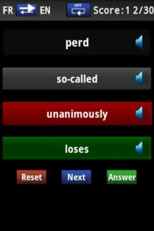Play Vocabulary Trainer (FR/EN) Int