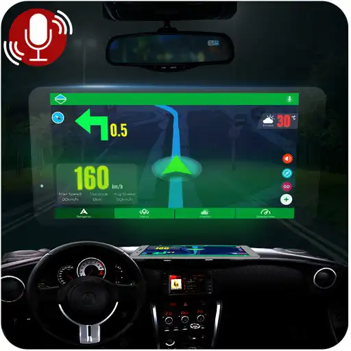 Free play online Voice Gps navigation maps: HUD speedometer APK